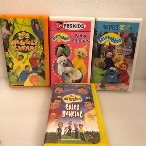 The Wiggles & Teletubbies kids VHS lot